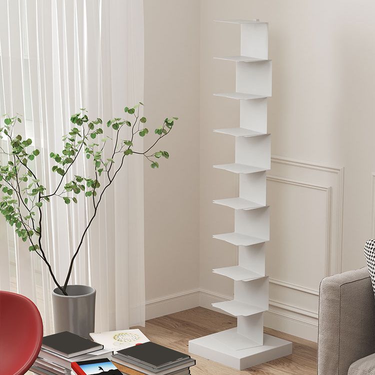 Modern Style Bookshelf Closed Back Standard Metal Bookcase for Study Room