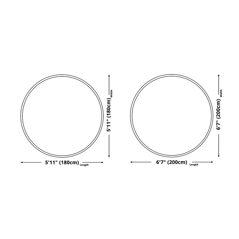 Round Houndstooth Print Carpet Polyester Modern Rug Non-Slip Backing Indoor Rug for Living Room