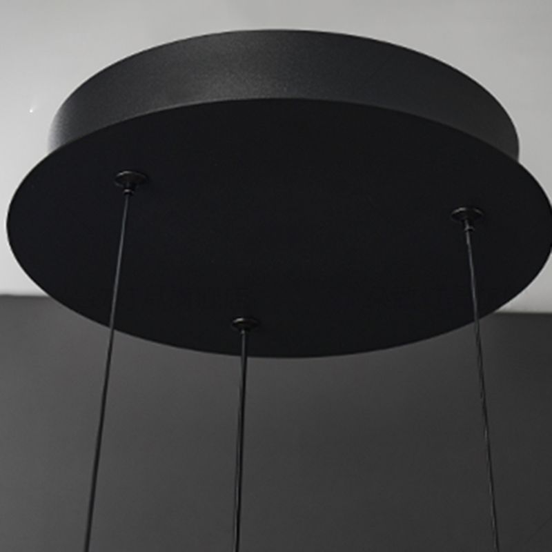 Spiral Ceiling Lights Black Acrylic LED Modern Styles for Living Room Bedroom
