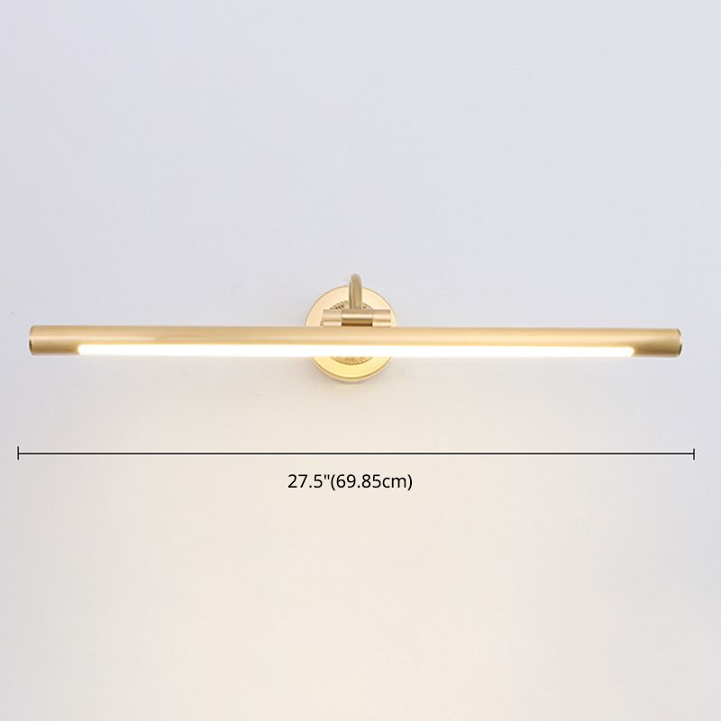 Adjustable Head Linear LED Wall Light Modern Minimalism Brass Vanity Neutral Light for Bathroom Cabinet