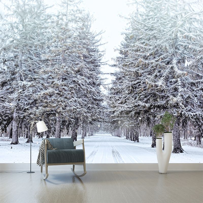 Contemporary Moisture Resistant Forest Mural Wall Covering for Kitchen Wall Decor