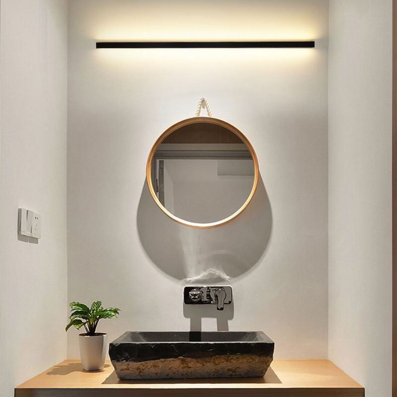 Metal Linear Shape Wall Mount Lighting Modern 1 Light Wall Mounted Light Fixtures
