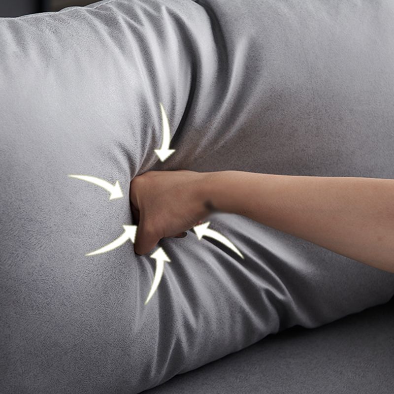 Faux Leather Square Arm Loveseat Sewn Pillow Back Sofa with Storage