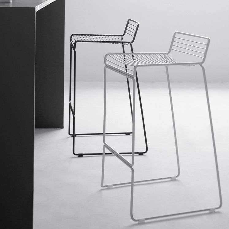 Industrial Steel Bar Height Stool Armless Bar Stool for Living Room