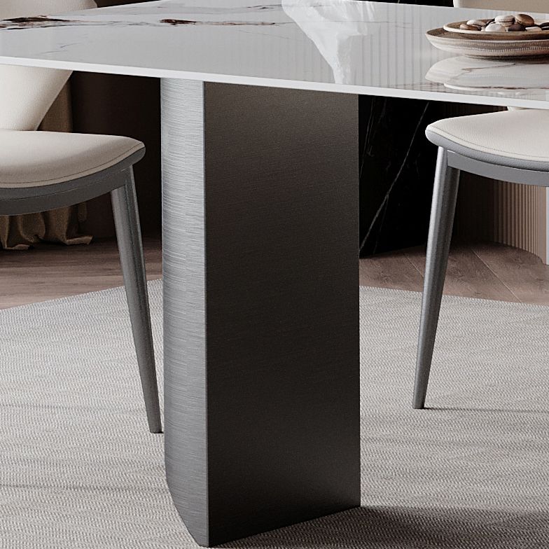 Modern Sintered Stone Top Dining Set Rectangle 1/2/4/5/7 Pieces Dining Table with Chairs