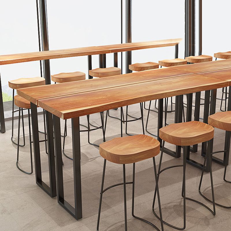 1/4/5/7 Pieces Industrial Rectangular Pub Table Set Wooden Counter Table Set