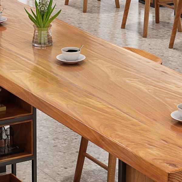 1/4 Piece Solid Wood Pub Set Modern Natural Home Bar Table Set