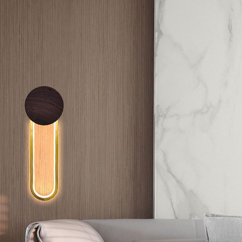 Metal Geometric Shape Wall Lighting Modern Style 1 Light Wall Mounted Light Fixture