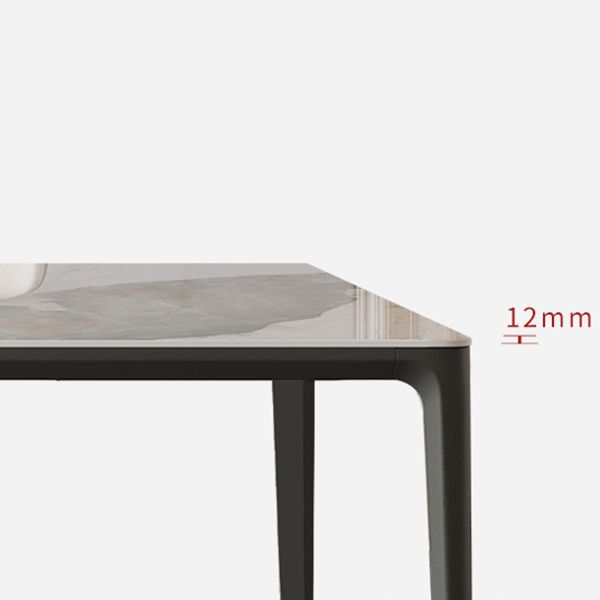 Sintered Stone Home Dining Table Industrial Rectangle Kitchen Table