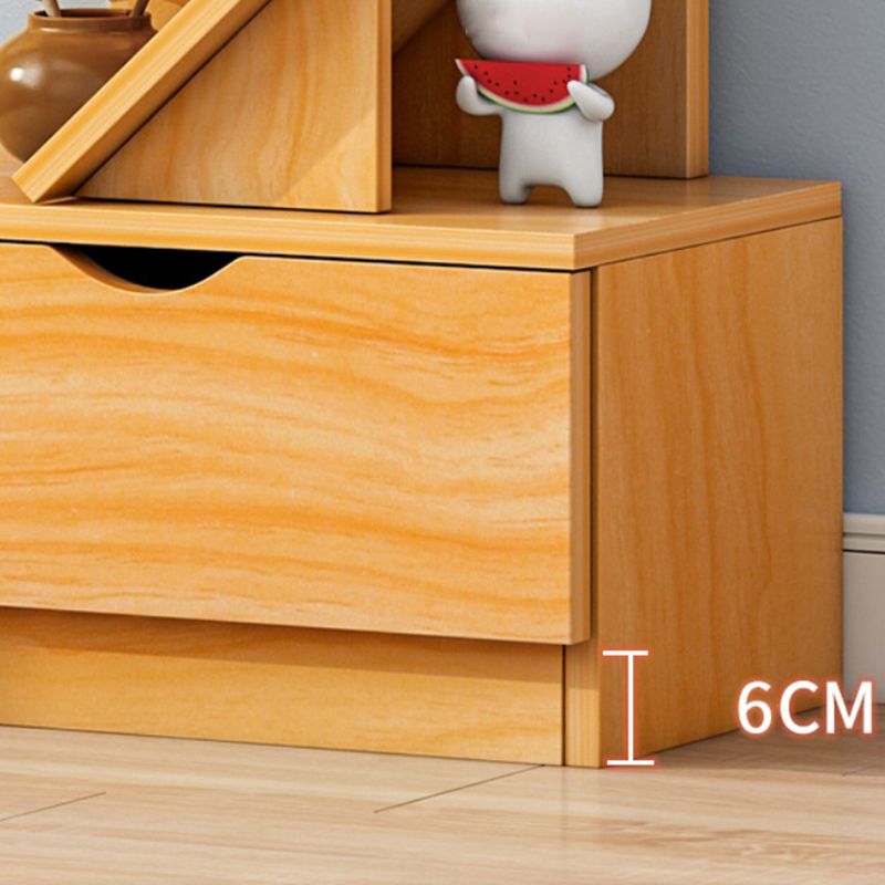 Engineered Wood Standard Scandinavian Closed Back Bookshelf with Shelves