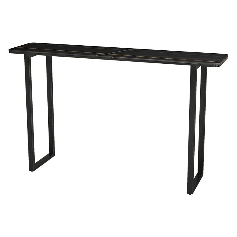 Industrial Style Stone Top Cocktail Bar Table 42-inch Height Table for Kitchen