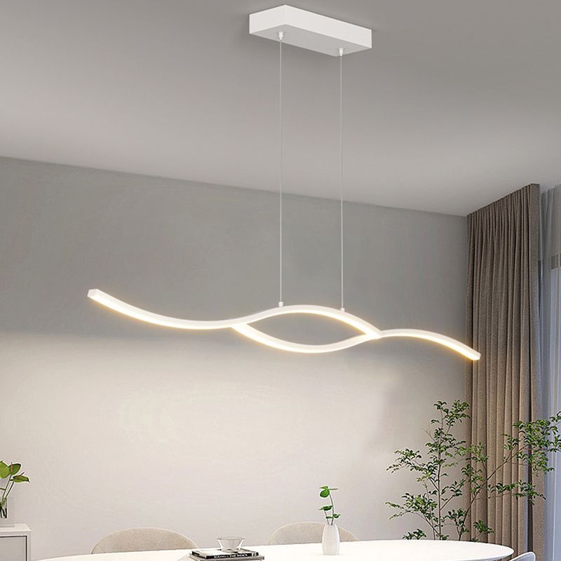 Contemporary Ceiling Light LED Black/White Kitchen Island Lighting for Dining Room