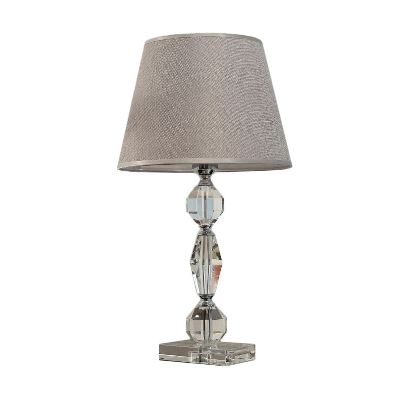 1 hoofd gefacetteerde ballen tafellicht modern heldere kristallen nachtkastje lamp met vat stof schaduw
