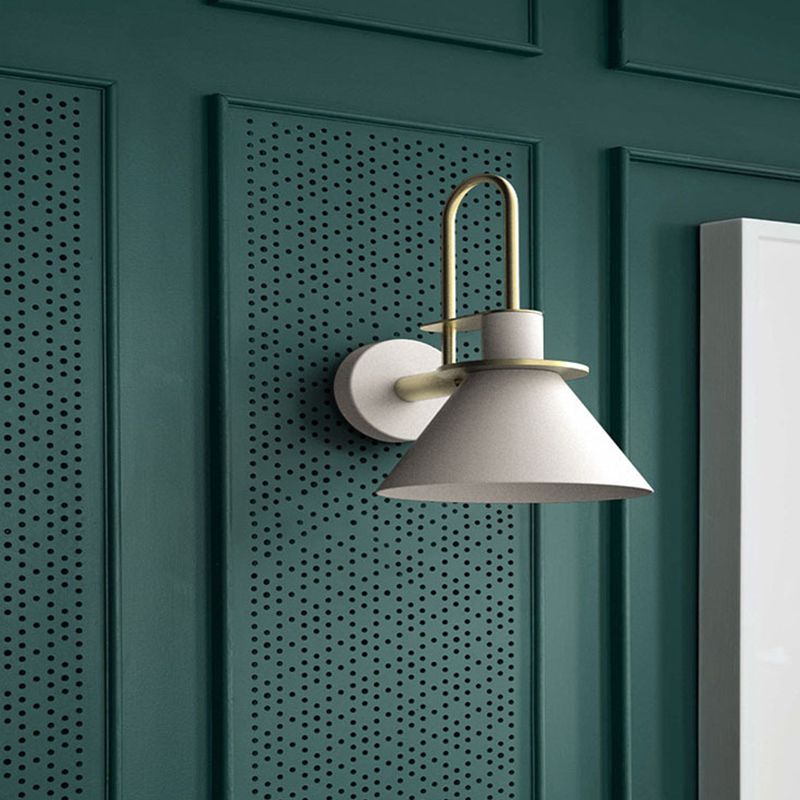 Metal Flared Wall Mounted Lamps Modern Style 1 Light Wall Lighting Fixtures