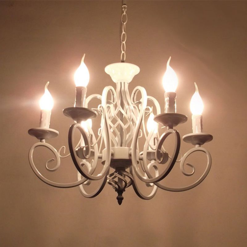 Luces de lámpara de araña únicas Fixros de luz colgante de metal tradicionales