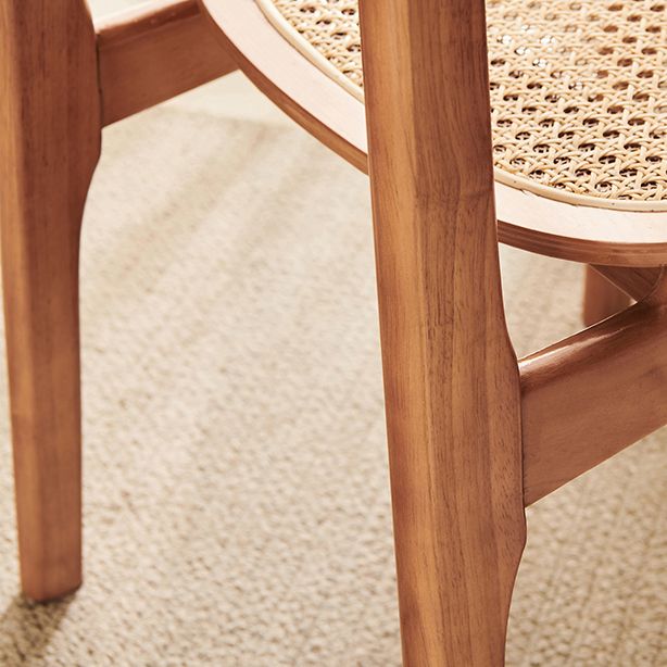 Contemporary Solid Wood Indoor Open Back Armless Dining Chair