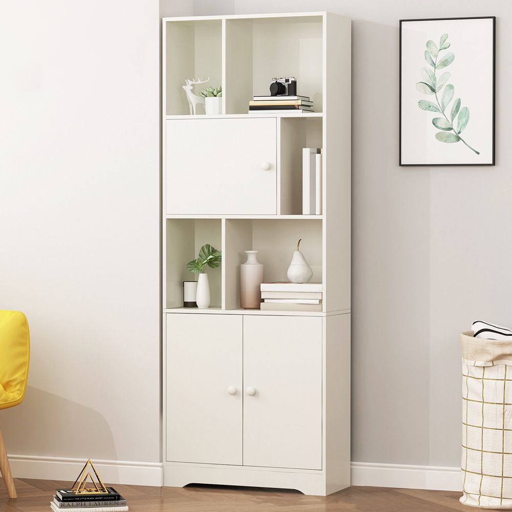 Closed Wooden Bookshelf Modern Home Living Room Study Corner Bookcase