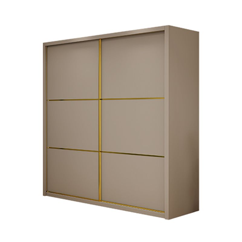 Contemporary Style Wardrobe Wooden Bedroom Wardrobe Closet with Clothes Rail