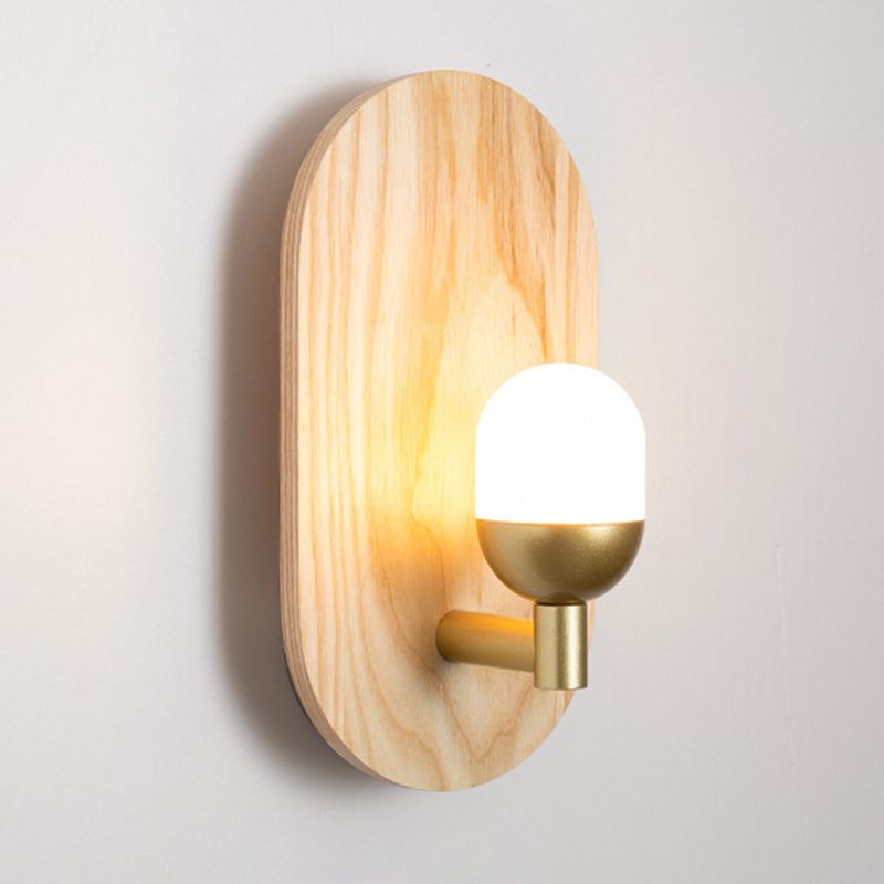 Modernism Wood Wall Light Acrylic Shaded Lighting for Bedroom
