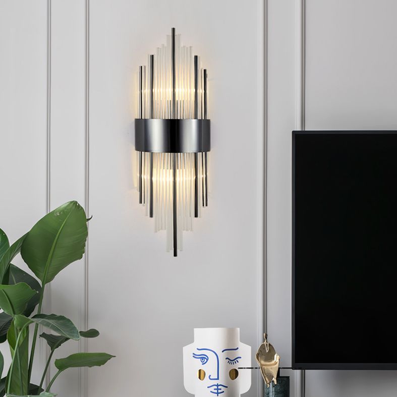 Kristal gearceerde muur sconce verlichting hedendaagse stijl muur gemonteerd verlichtingsarmatuur
