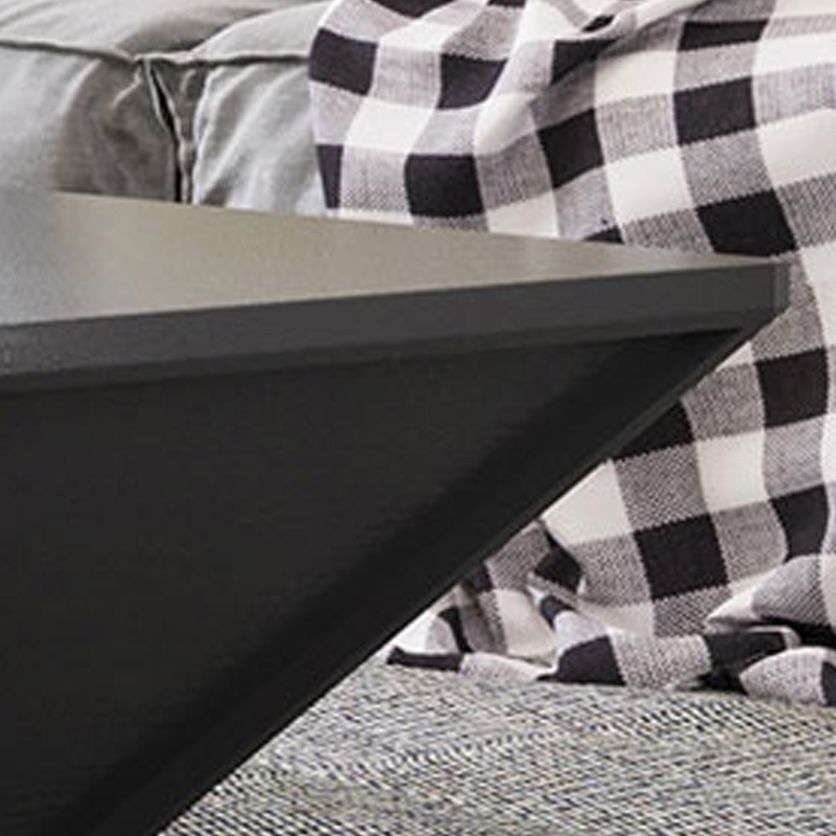 Modern Style Square Wooden Table with Square Block Base Coffee Table with Drawers