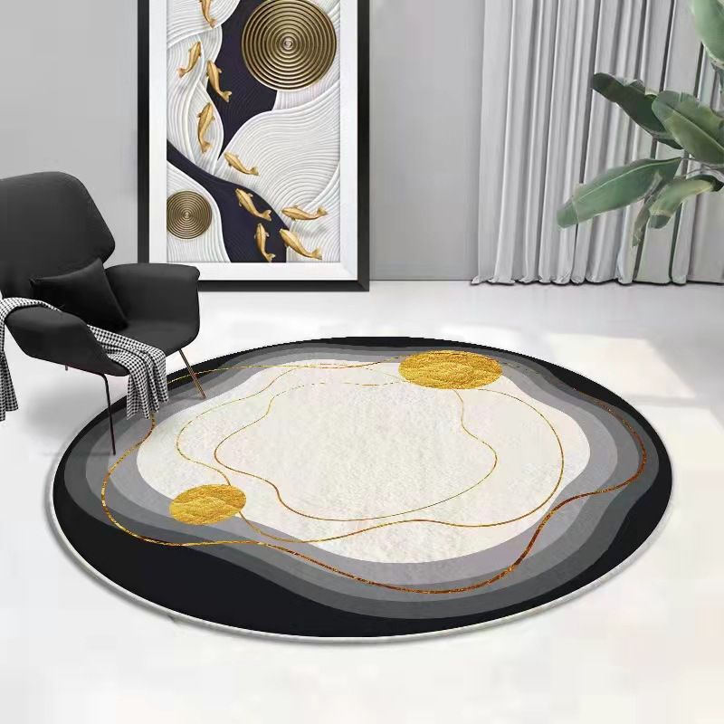 Zwart gradiënt helling tapijt polyester modern tapijt wasbaar tapijt voor woonkamer