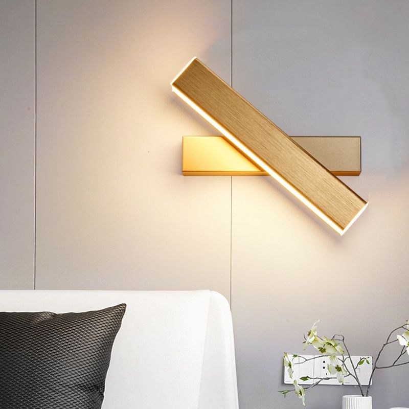 Ajustable de 1 luces de sombra lineal matones de pared de estilo moderno de metal iluminación de pared