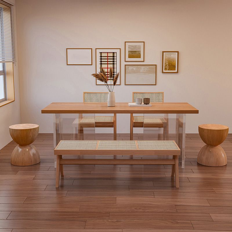 Modern 1/4/6 Pieces Dining Set Rectangle Ash Wood Dining Table for Dining Room