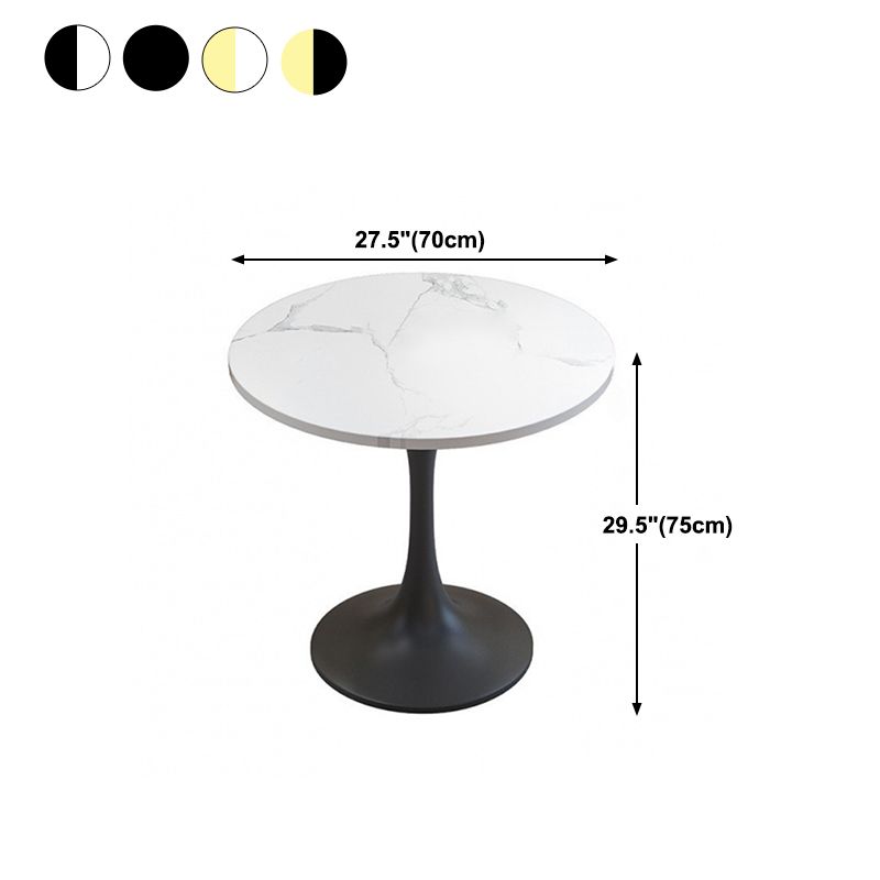 Traditional Luxury Dining Table Stone Dining Table with Metal Base