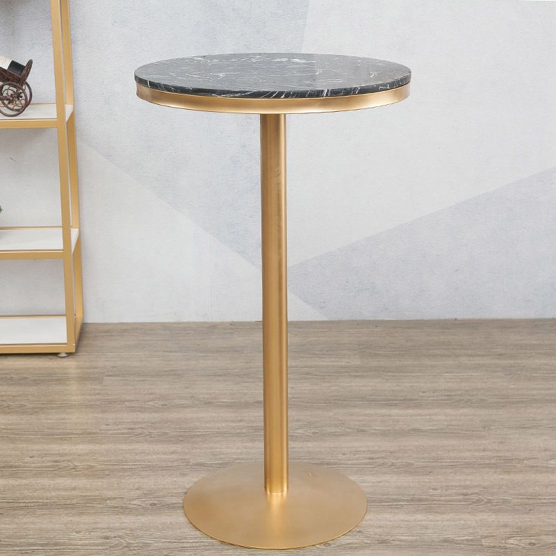 Fixed Counter Set Industrial 1/2/3 Pieces Faux Marble Bar Table Set for Home Use