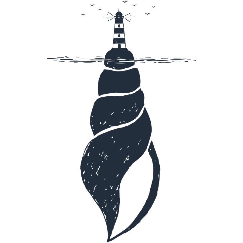 Illustration Spiral Seashell Wall Mural Large Wall Art for Home, Custom Size Available