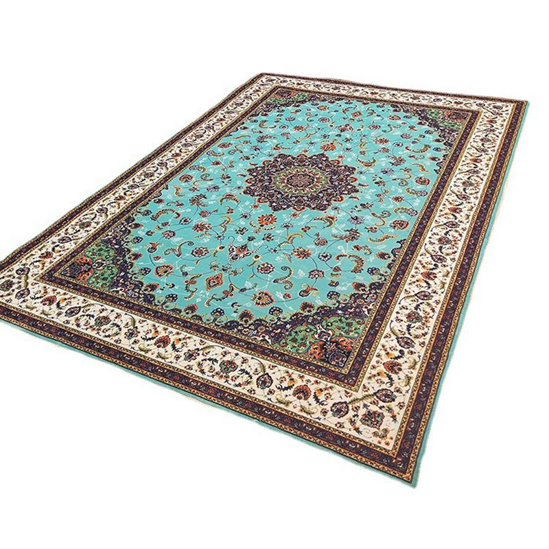 Bohemian Carpet Indoor Medallion Carpet Stain Resistant Carpet for Living Room