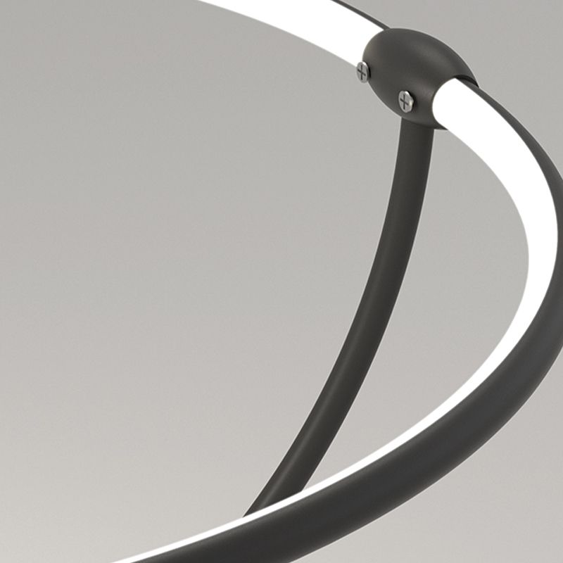 Nordic Metal Ceiling Light Circle 2 Lights Flush Mount Ceiling Light for Bedroom