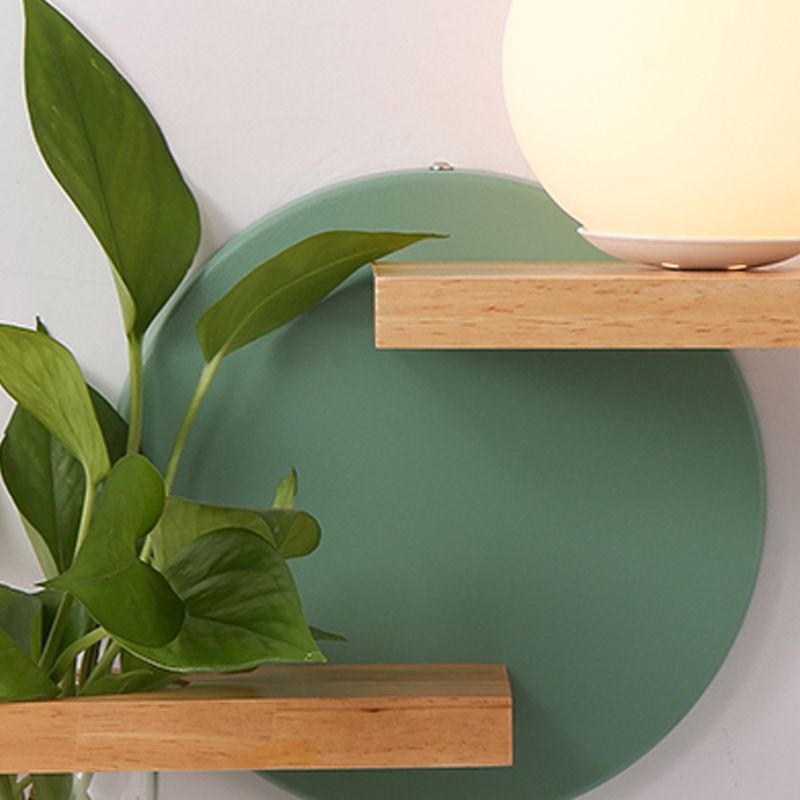 Nordische Wandmontage Lampe moderne Holzwandleuchten für Wohnzimmer (ohne Pflanzen)