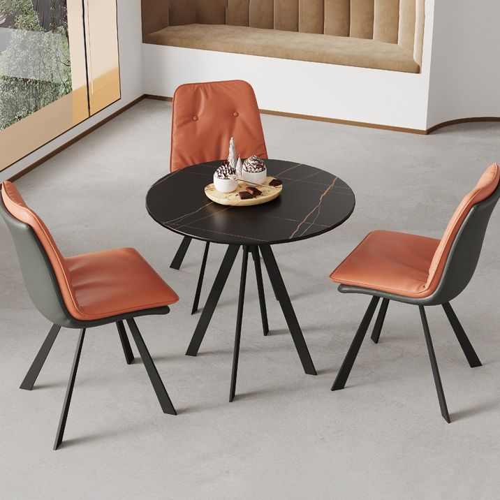 Zweifarbiger Esstisch aus gesintertem Stein, moderner Tisch mit 4 Beinen für das Esszimmer