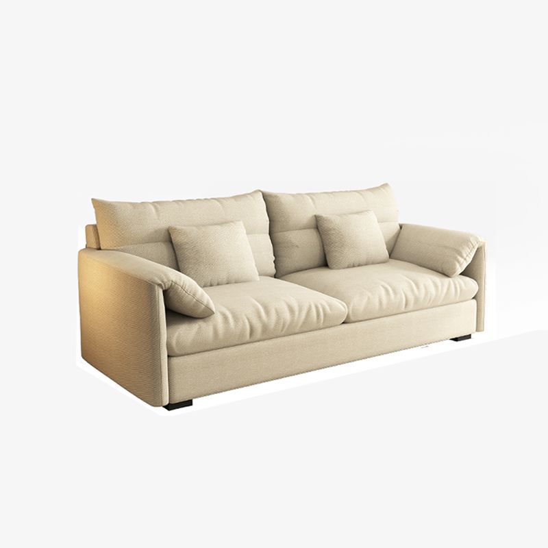 Beach Biscuit Back Standard Sofa 27.6"High Pillow Top Arm Sofa, Beige