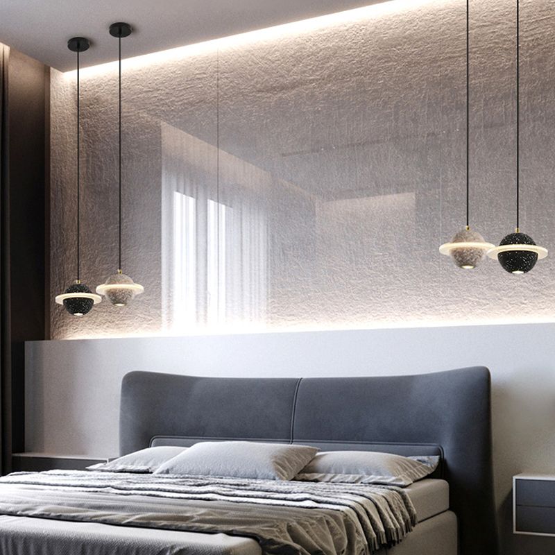 Bille de forme ciment suspendu moderne style multiples luminaires suspendus