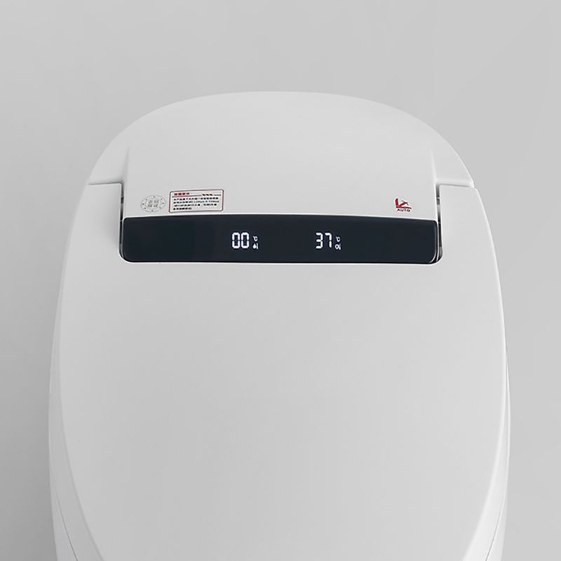 Elongated Smart Toilet Seat Bidet White Floor Standing Bidet Seat with Heated Seat