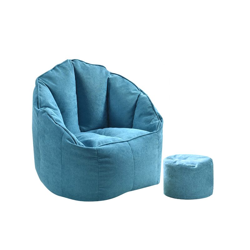 29.5 Wide Armchair Velvet Modern Accent Armchair with Ottoman