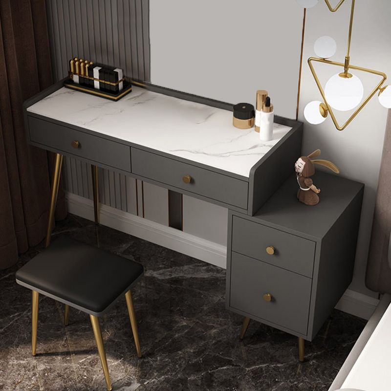 4 Drawers Makeup Table Desk Vanity - 30.7"H Vanity Table with Cabinets