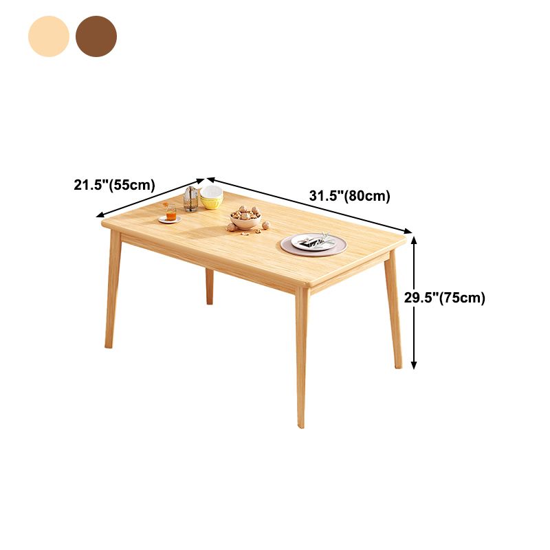 Mesa de comedor industrial rectangular de MDF, mesa de comedor de cocina estándar con 4 patas