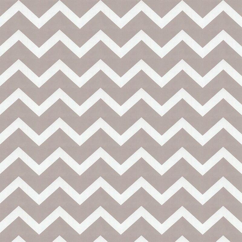 Non-Pasted Wallpaper with Grey and White Wave Stripes of Chevron Design, 33'L x 20.5"W