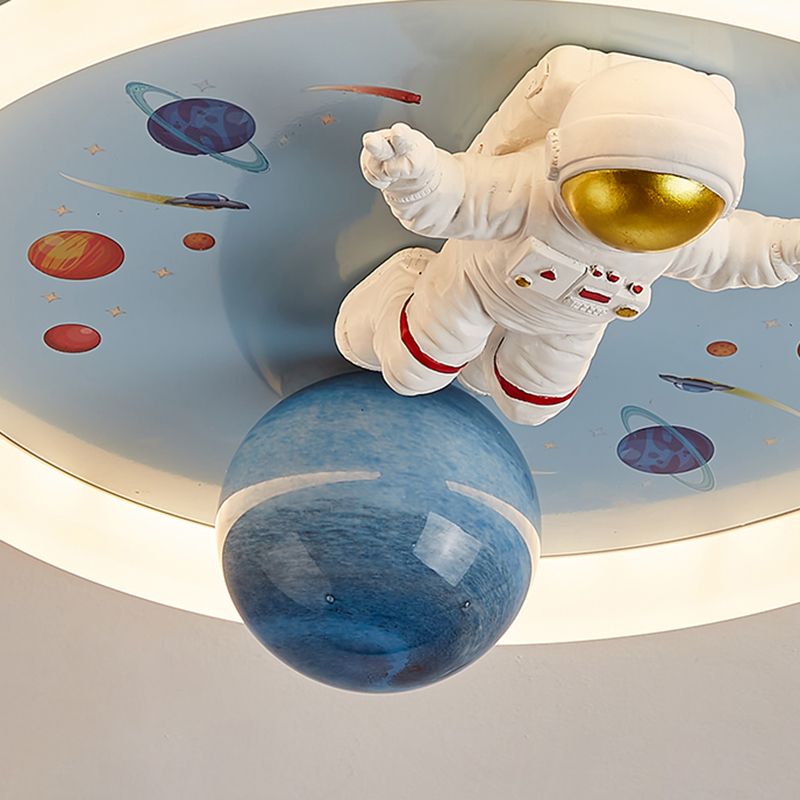 Modern Ceiling Lamp Colorful LED Flush Mount Light Fixture with Acrylic Shade for Bedroom