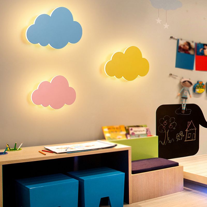 Metal Cloud Sconce Lights Modern Style 1 Light Wall Lighting Fixtures