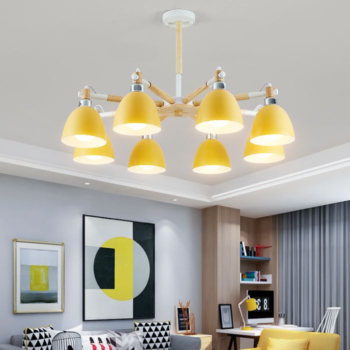 Contemporary Stained Glass Ceiling Pendant Light Sputnik Hanging Pendant Light for Living Room