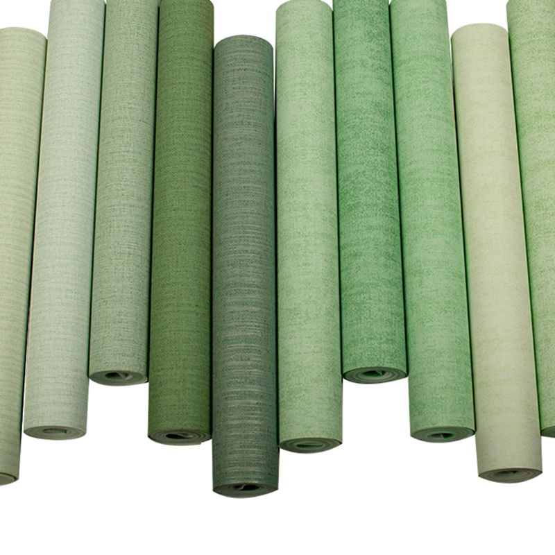 Nordic Soft Color Non-Woven Wallpaper Roll Textured Solid Unpasted Wall Covering