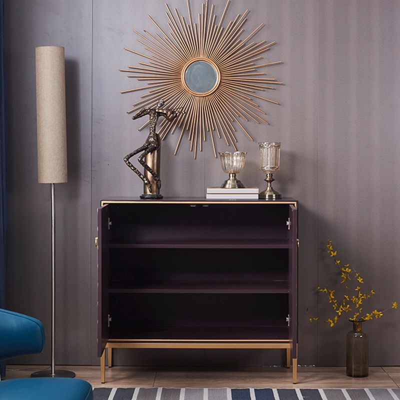 Industrial Accent Cabinet with Cup Pulls Doors and Straight Legs