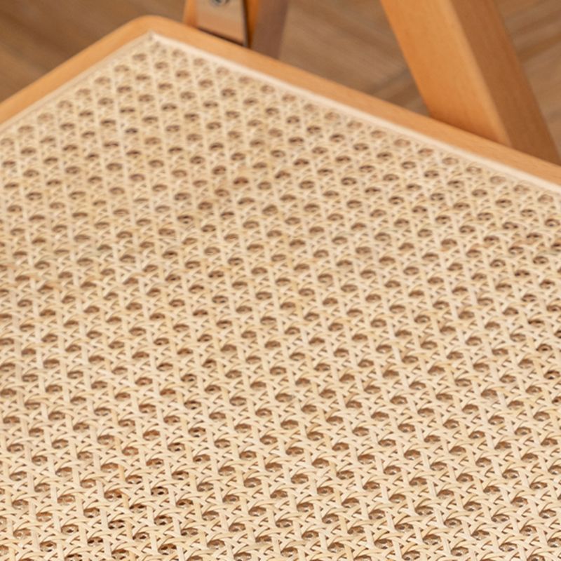 Slipper Accent Chair Wood Solid Wood Frame Armless for Living Room