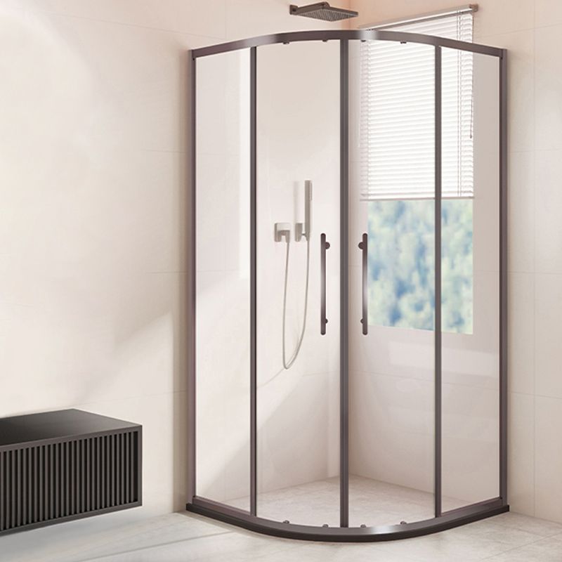 Framed Clear Shower Doors Double Sliding Tempered Shower Bath Door