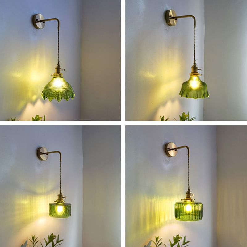 Postmodern Wall Light Sconce Colorful Glass Wall Light Fixture for Bedroom